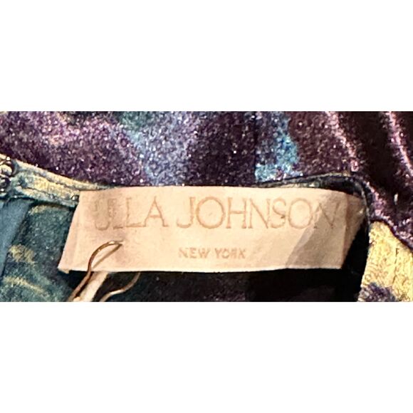 ULLA JOHNSON Acrou printed satin midi dress NWT Size 2 - Picture 7 of 10